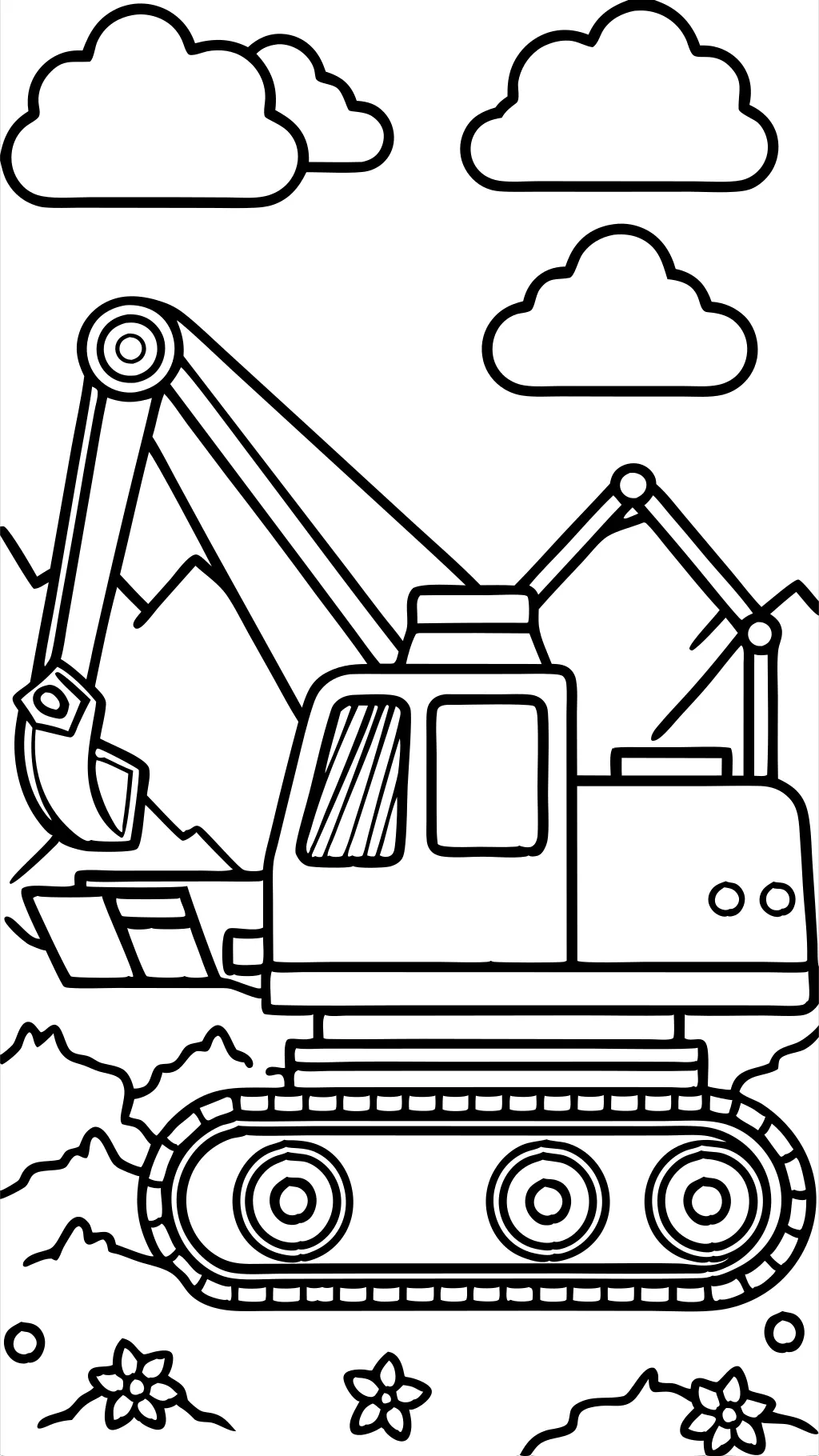 coloring pages excavator